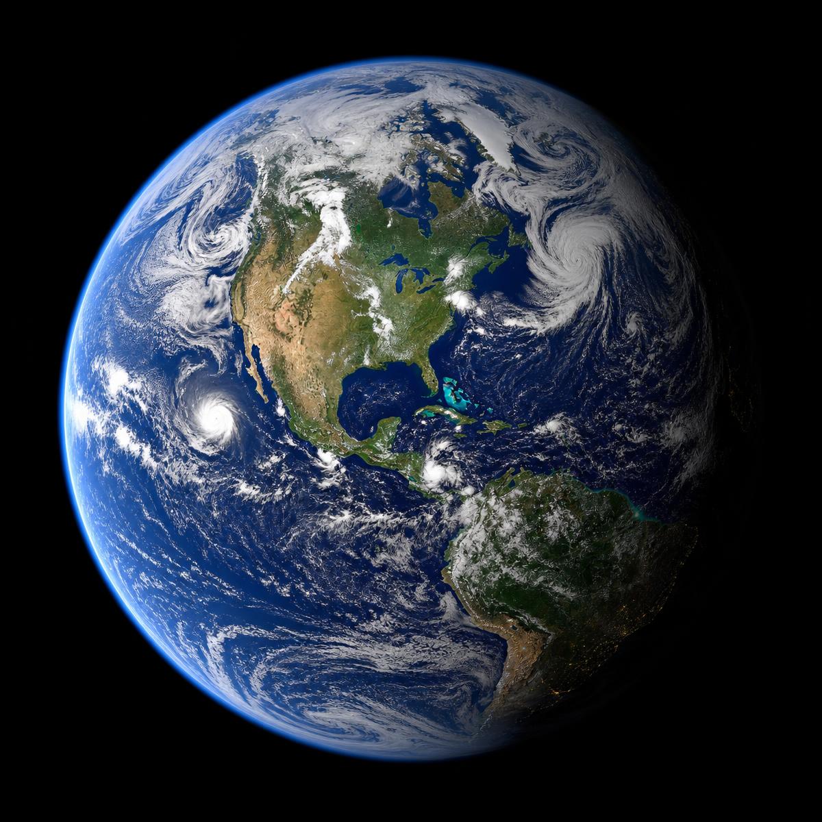 Earth seen from orbit