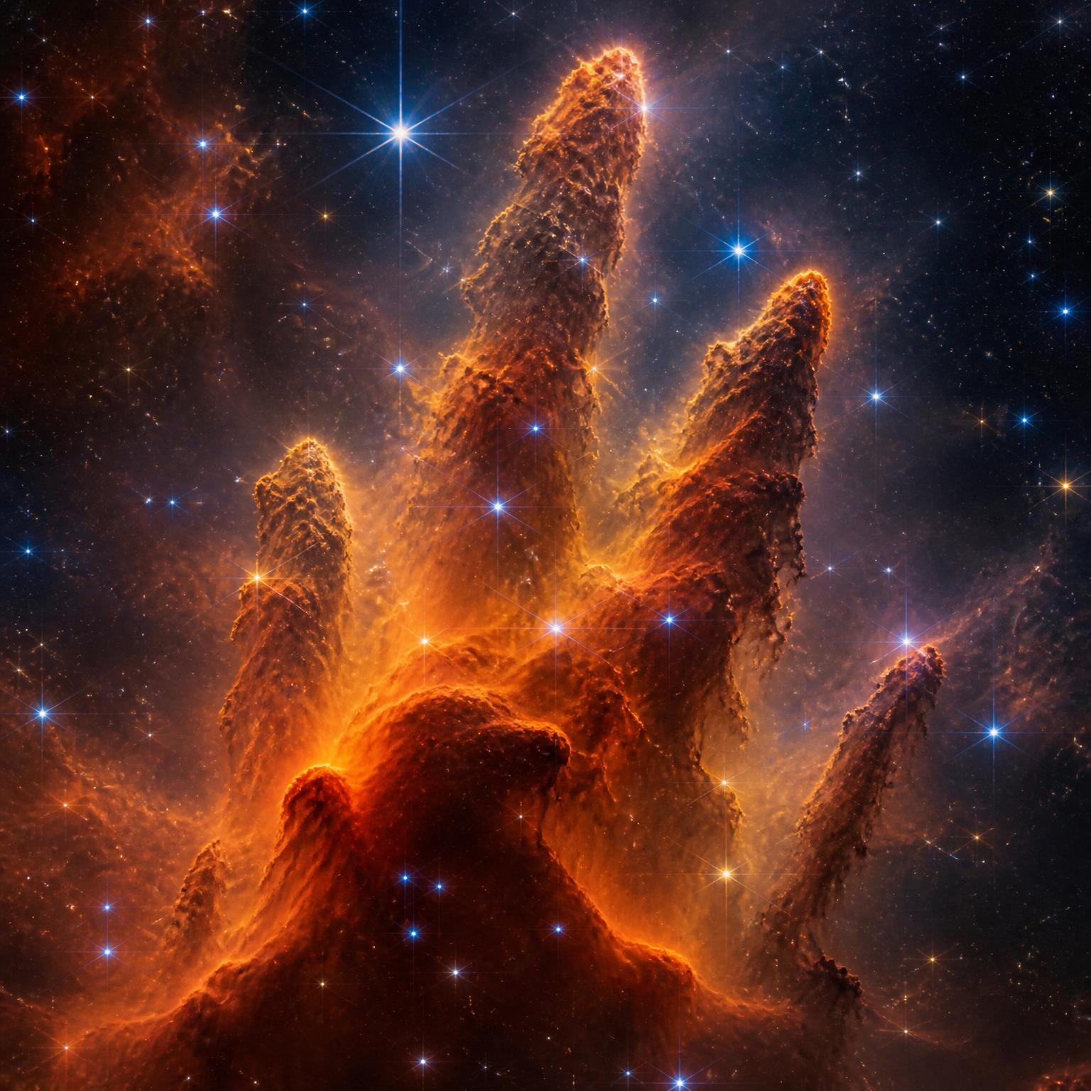 Orange nebula field