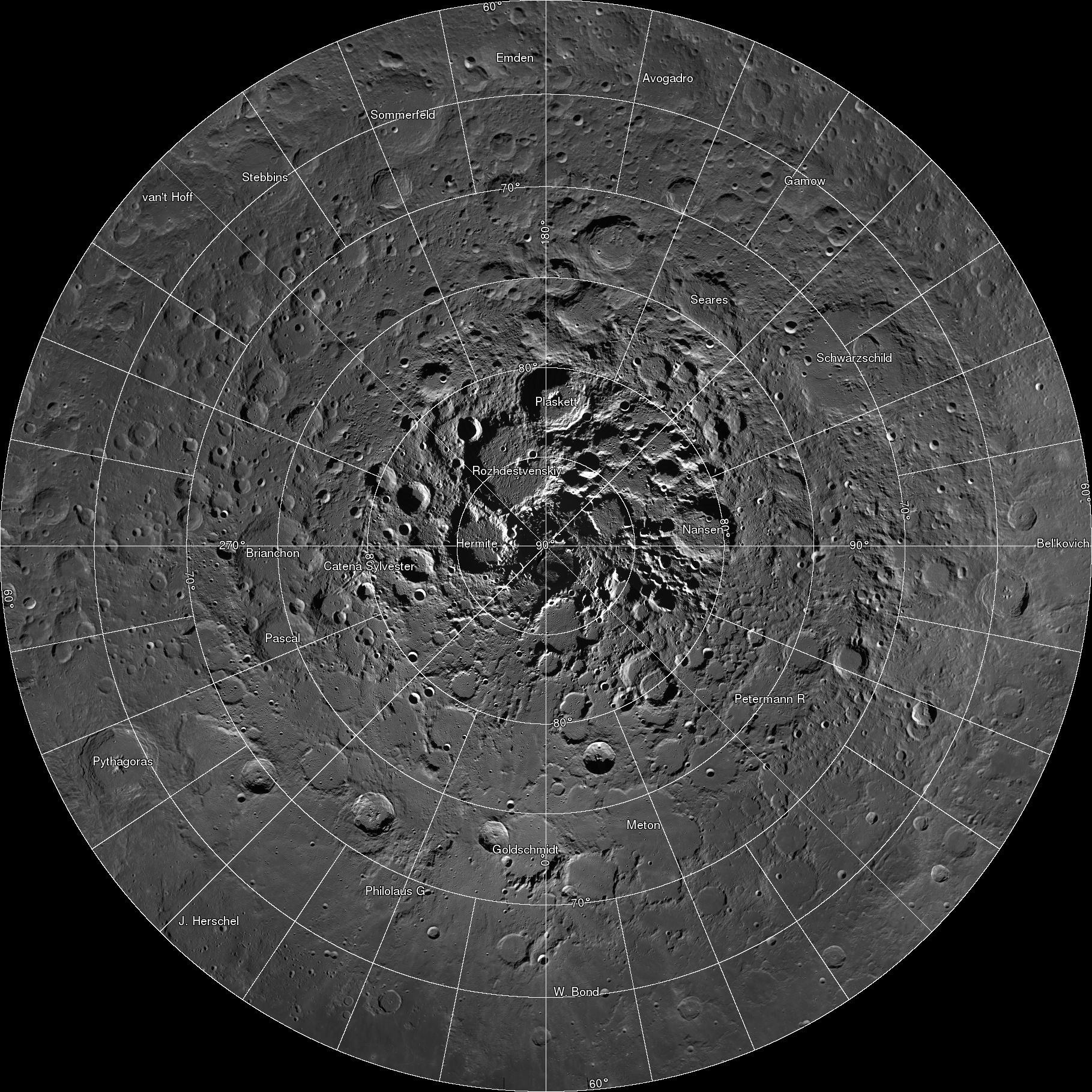 Grey rocky moon